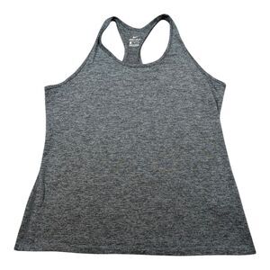 NIKE DRI-FIT Size XL Womens Gray Athletic Racer Back Tank Top Breathable